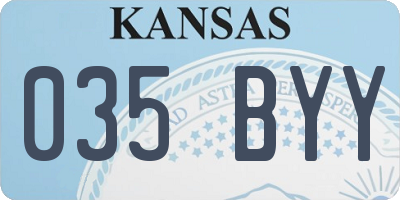 KS license plate 035BYY