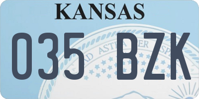 KS license plate 035BZK