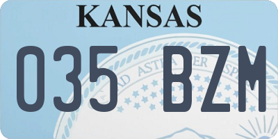KS license plate 035BZM