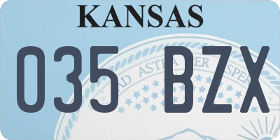 KS license plate 035BZX