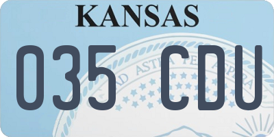 KS license plate 035CDU