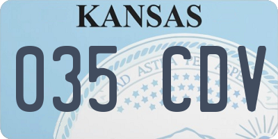 KS license plate 035CDV