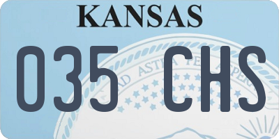 KS license plate 035CHS
