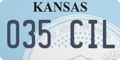 KS license plate 035CIL