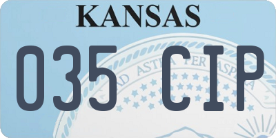 KS license plate 035CIP