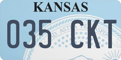 KS license plate 035CKT