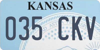 KS license plate 035CKV