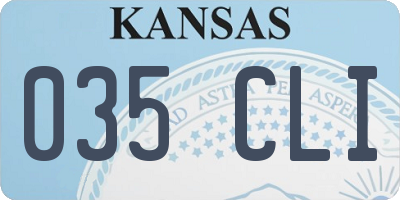 KS license plate 035CLI