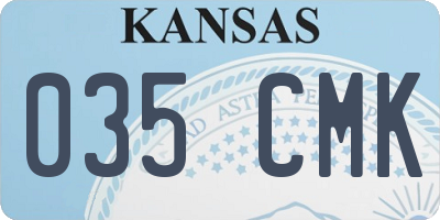 KS license plate 035CMK
