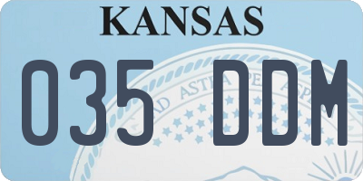 KS license plate 035DDM