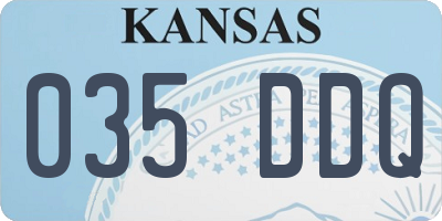 KS license plate 035DDQ