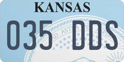 KS license plate 035DDS