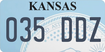 KS license plate 035DDZ