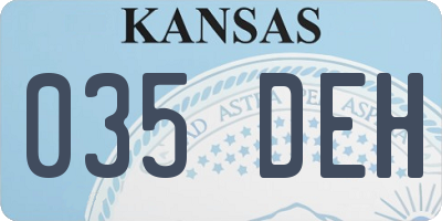 KS license plate 035DEH