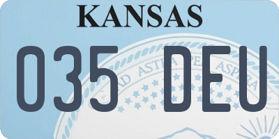 KS license plate 035DEU
