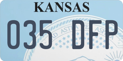 KS license plate 035DFP