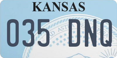 KS license plate 035DNQ