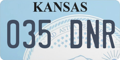 KS license plate 035DNR