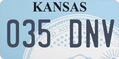 KS license plate 035DNV