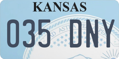 KS license plate 035DNY