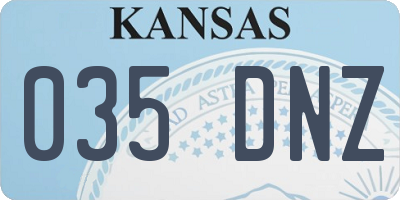 KS license plate 035DNZ