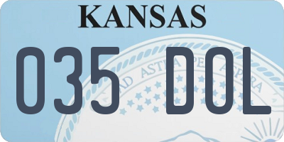 KS license plate 035DOL