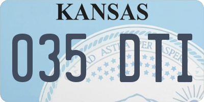 KS license plate 035DTI