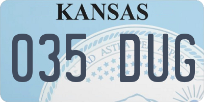 KS license plate 035DUG