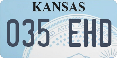 KS license plate 035EHD