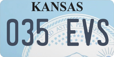 KS license plate 035EVS
