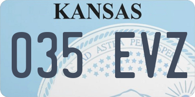 KS license plate 035EVZ