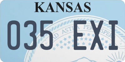 KS license plate 035EXI