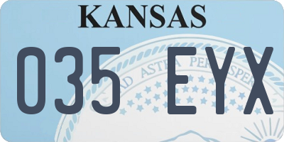 KS license plate 035EYX