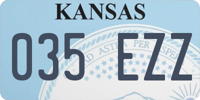 KS license plate 035EZZ