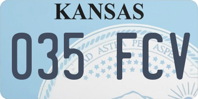 KS license plate 035FCV