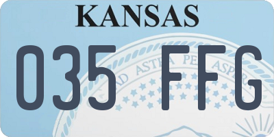 KS license plate 035FFG