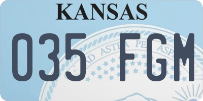 KS license plate 035FGM