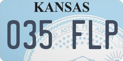 KS license plate 035FLP