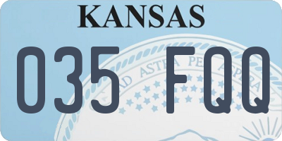 KS license plate 035FQQ