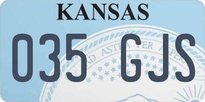 KS license plate 035GJS
