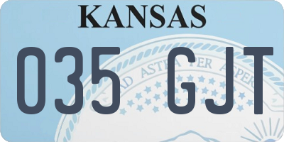 KS license plate 035GJT