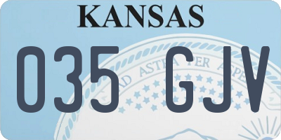 KS license plate 035GJV