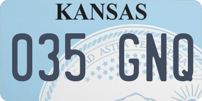 KS license plate 035GNQ