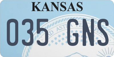 KS license plate 035GNS