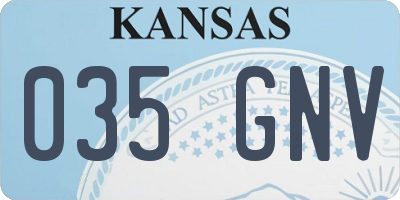 KS license plate 035GNV
