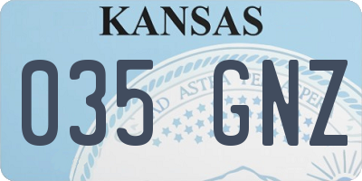 KS license plate 035GNZ