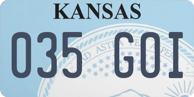 KS license plate 035GOI