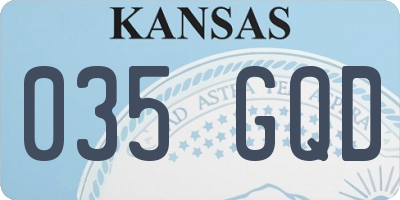 KS license plate 035GQD