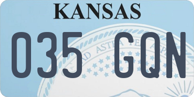 KS license plate 035GQN