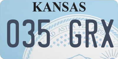 KS license plate 035GRX